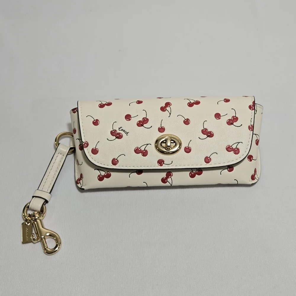 Coach Sunglass Case With Cherry Print